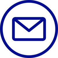 Logo de correo en color azul